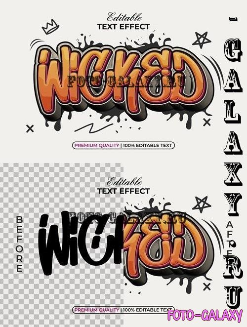 Wicked Text Effect Graffiti Style - 289497468