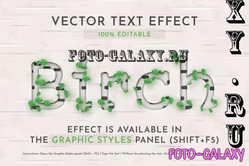 Birch Editable Text Effect - 288949431 - SABNPNE