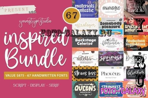 Inspired Font Bundle - 67 Premium Fonts