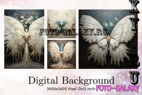 Wings Feather Studio Backdrop Overlays - 9