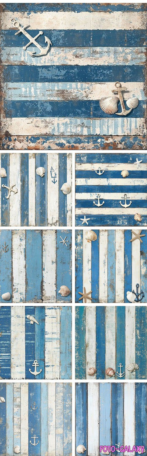 Weathered Nautical Stripes - 12 PNG Textures