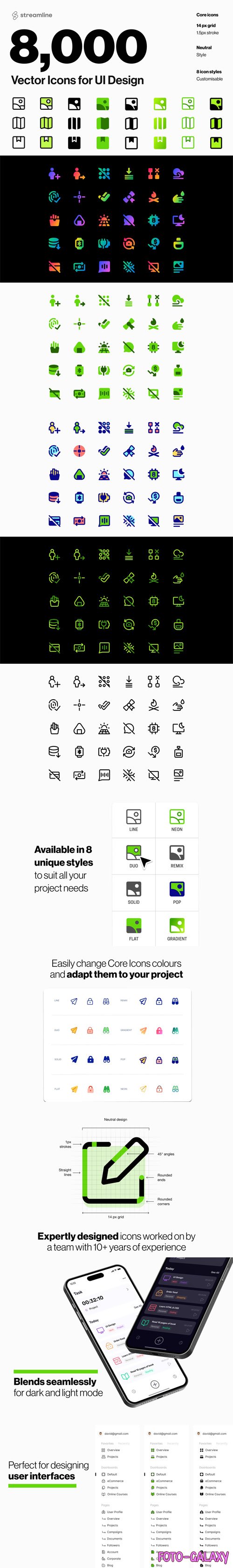 8000 Icons - Core Essential UI Vector Icons