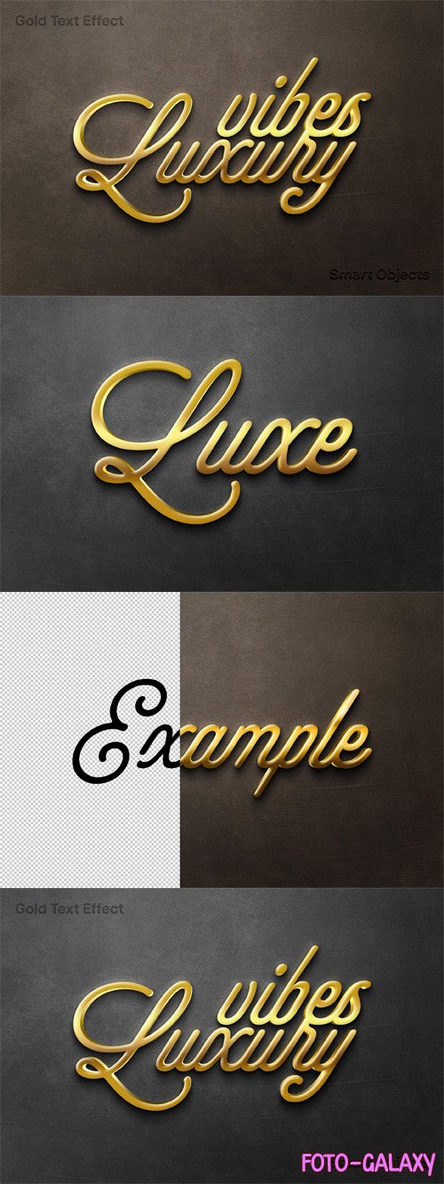 Golden Text Effect for Photoshop