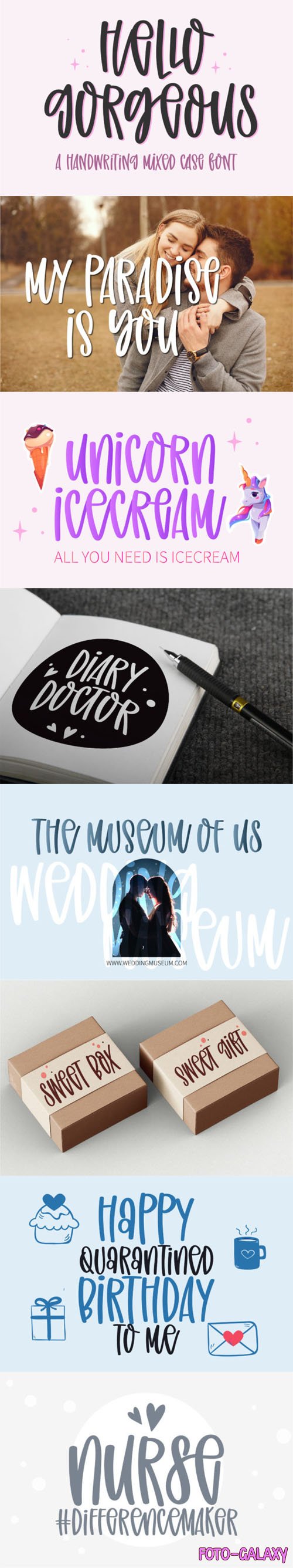 Hello Gorgeous - Handwritten Font