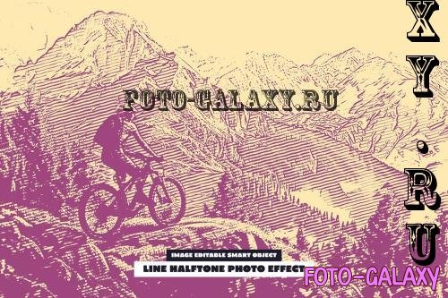 Line Halftone Photo Effect - 287116326