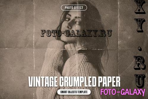 Vintage Crumpled Paper Photo Effect - 290265563 - 9RHDJFP