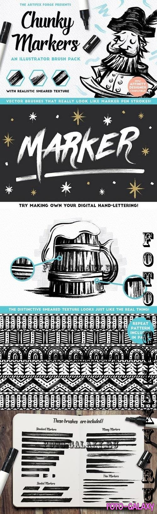 Chunky Markers - Illustrator Brushes - 1614172 - MXEKFQJ