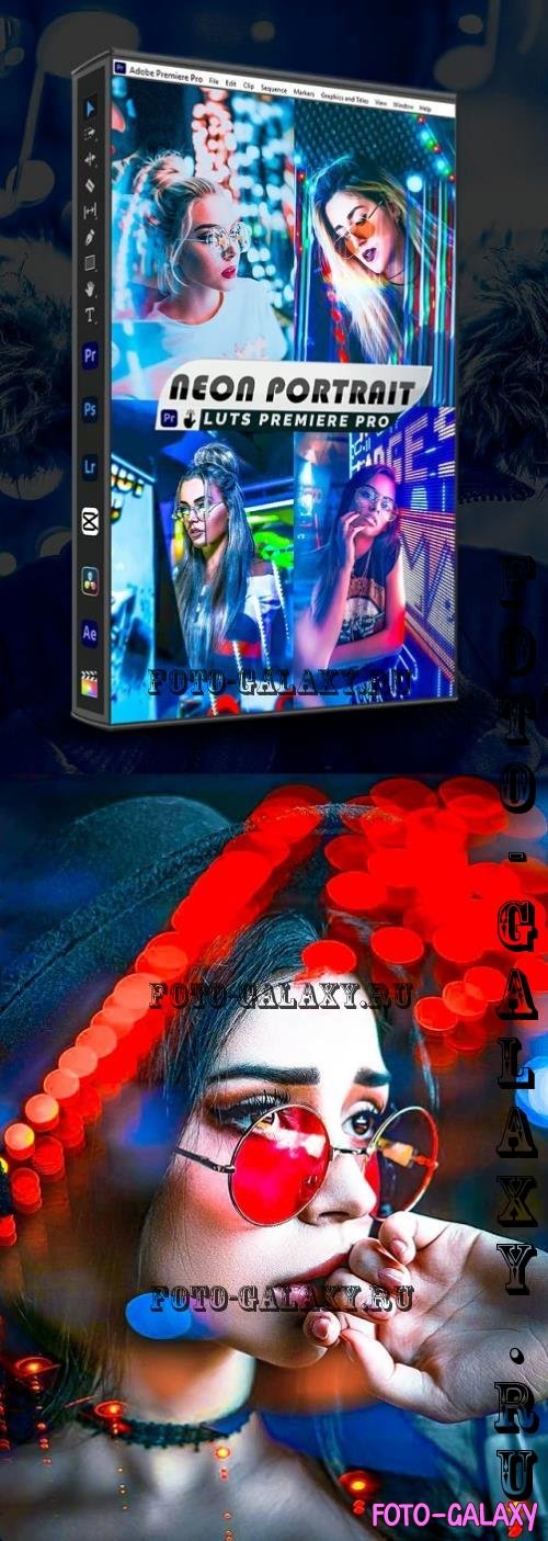 Neon Portrait Lightroom Presets & luts Premiere  - AZLR5JJ