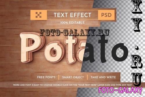 Fresh Potato - Editable Text Effect - 91683741