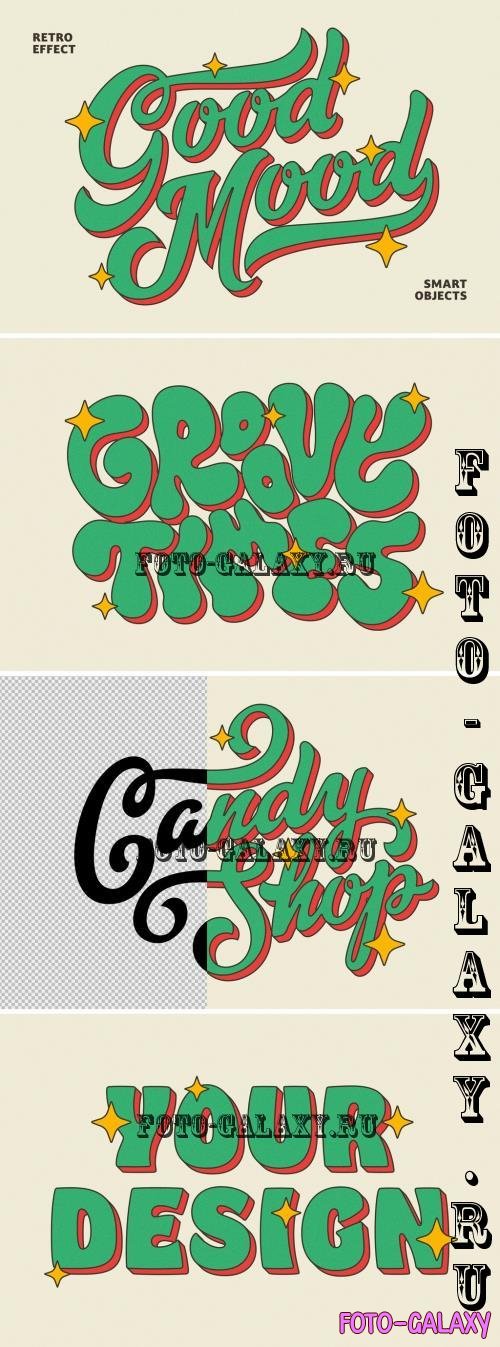 Retro 3D Volume Text & Logo Effect - 290362918