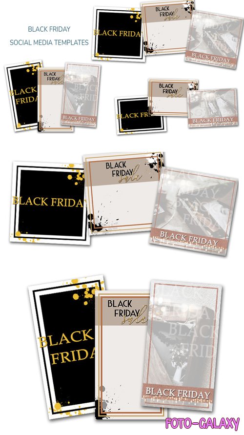 Black Friday Sale - Social Media PNG Templates