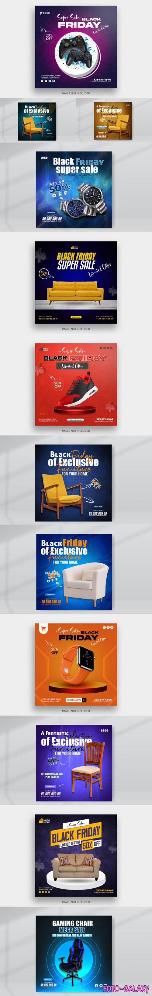 Discount Black Friday Super Sale PSD Designs Templates