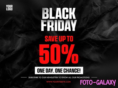 Black Friday Sale Poster PSD Template