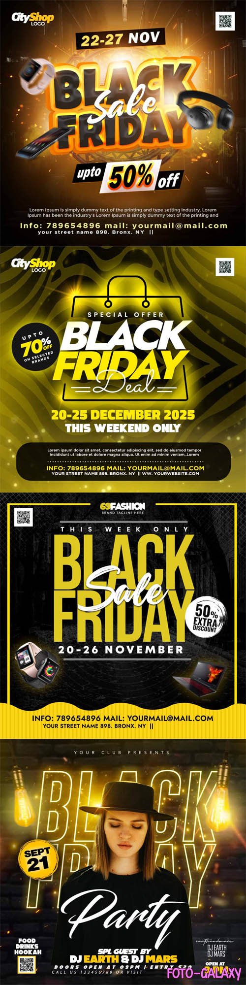 Modern Black Friday Sale Social Media Post PSD Templates [Vol.1]