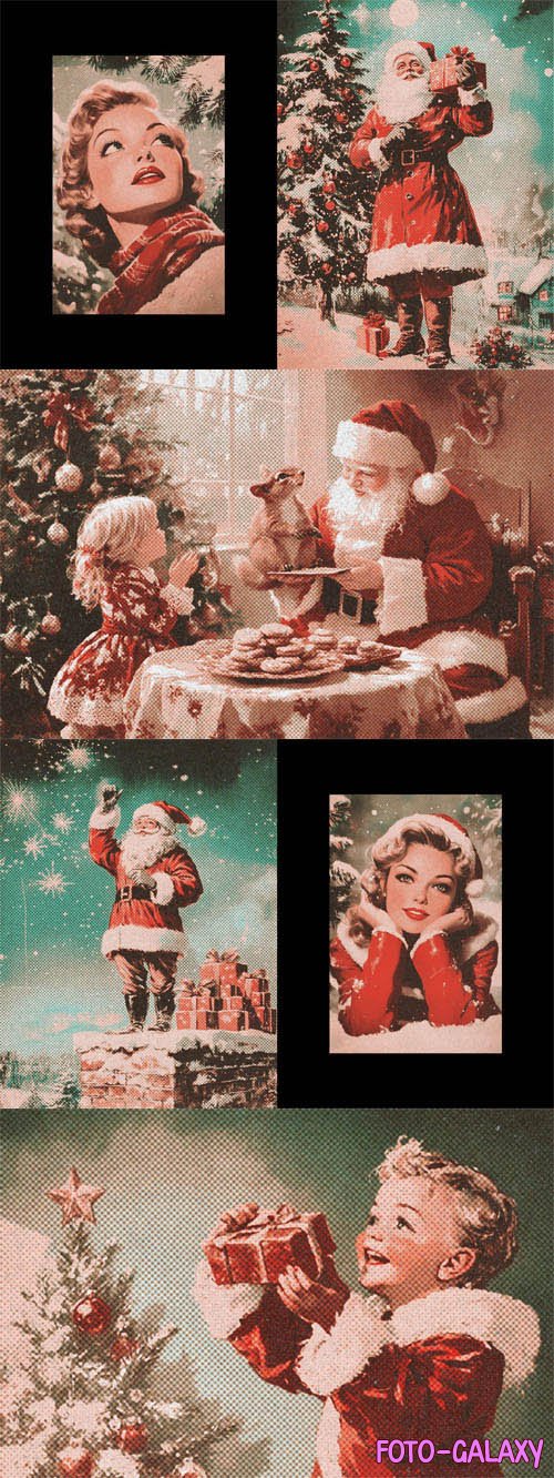 Vintage Christmas Postcard Effects for Photoshop