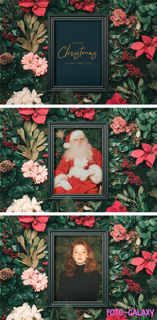 Festive Xmas Frame PSD Mockup Template