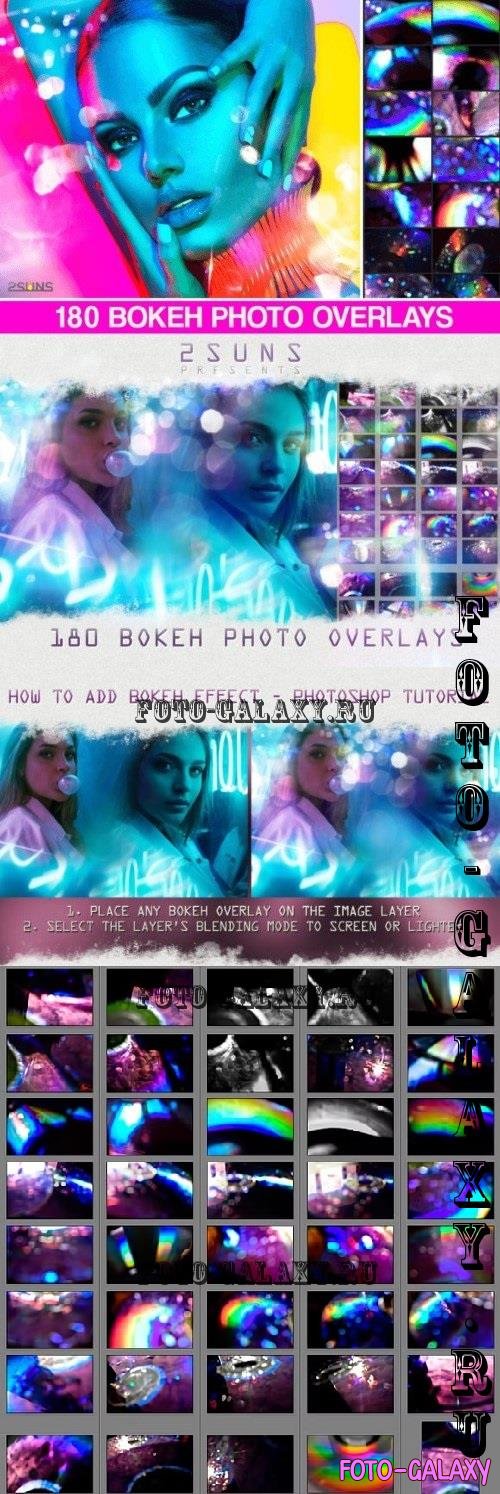 Bokeh Neon Photoshop overlays - 6913525