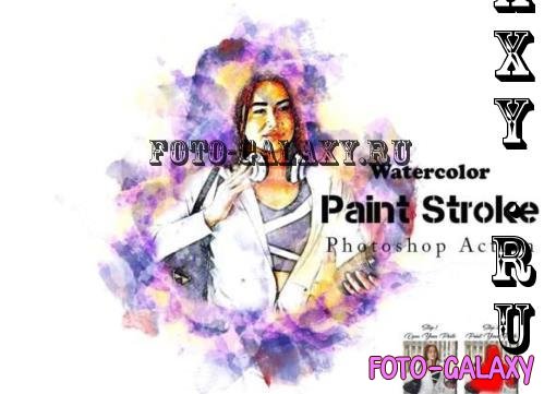 Watercolor Paint Stroke Photoshop Action