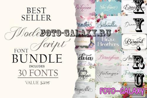 Modern Script Font Bundle - 30 Premium Fonts