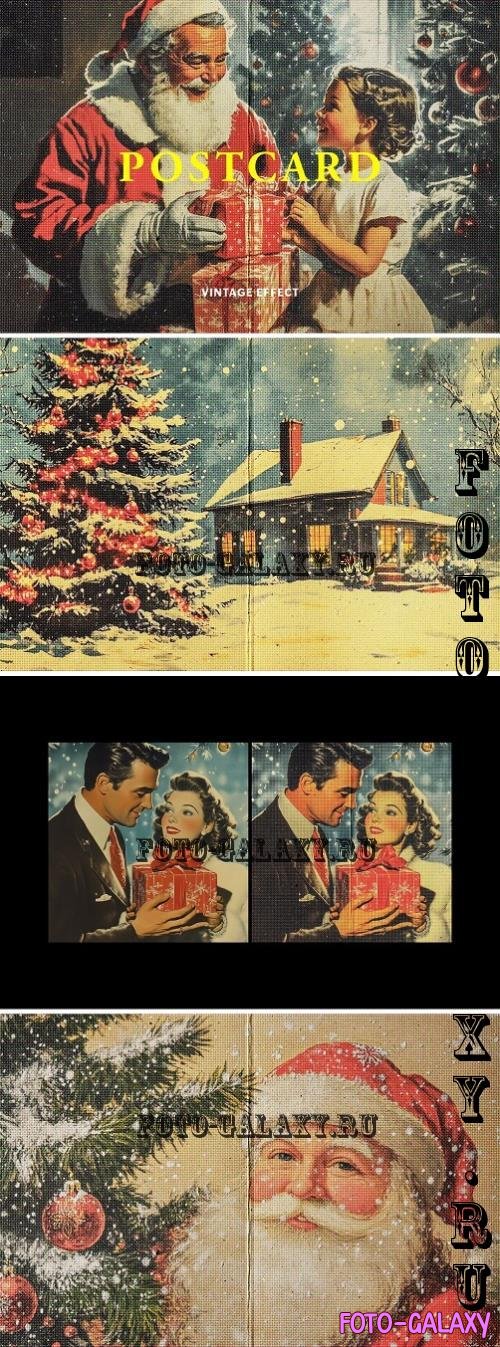 Vintage Halftone Postcard Effect - 290718734