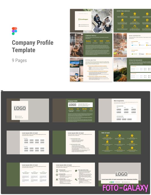 Company Profile Template for Figma [9-Pages]