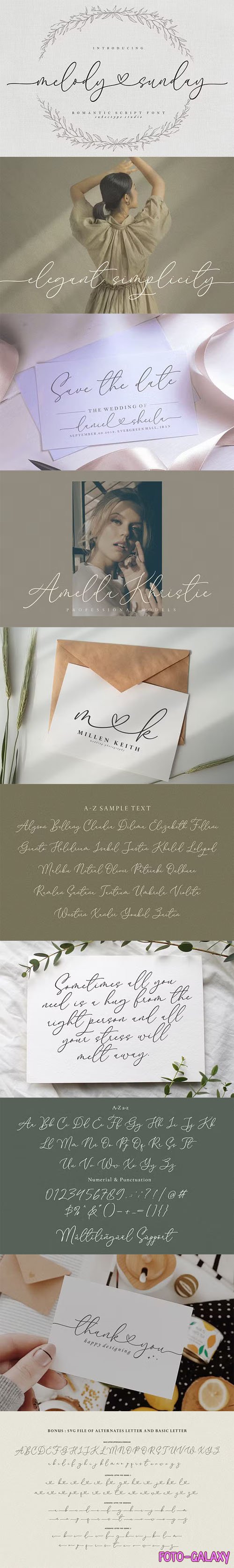 Melody Sunday - Romantic Script Font