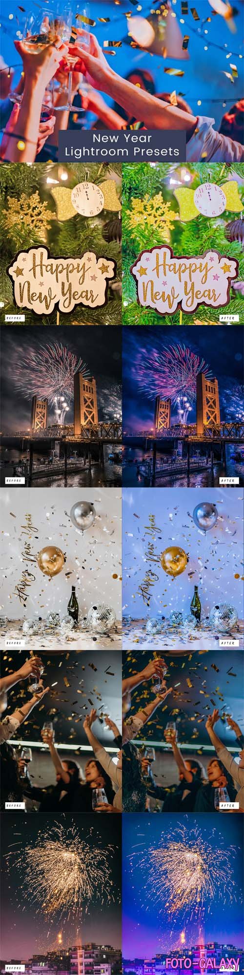 12 New Year Lightroom Presets