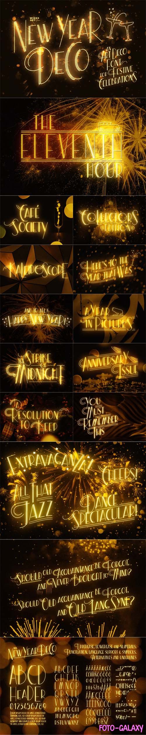 New Year Deco - Art Deco Font for Festive Celebrations!