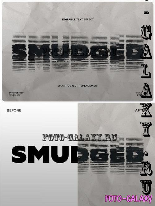 Smudged Print Text Effect - 6PYW8PJ