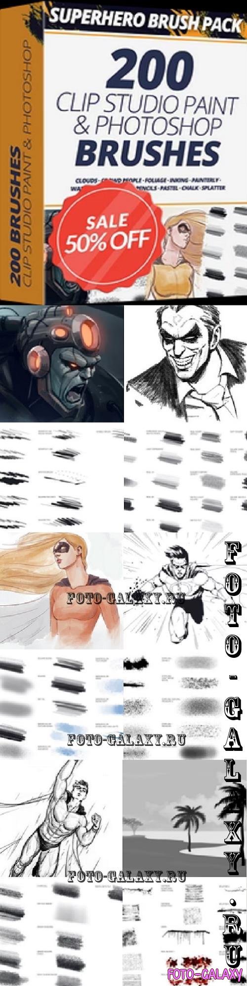 Superhero Brush Pack For Clip Studio Paint & Photoshop
