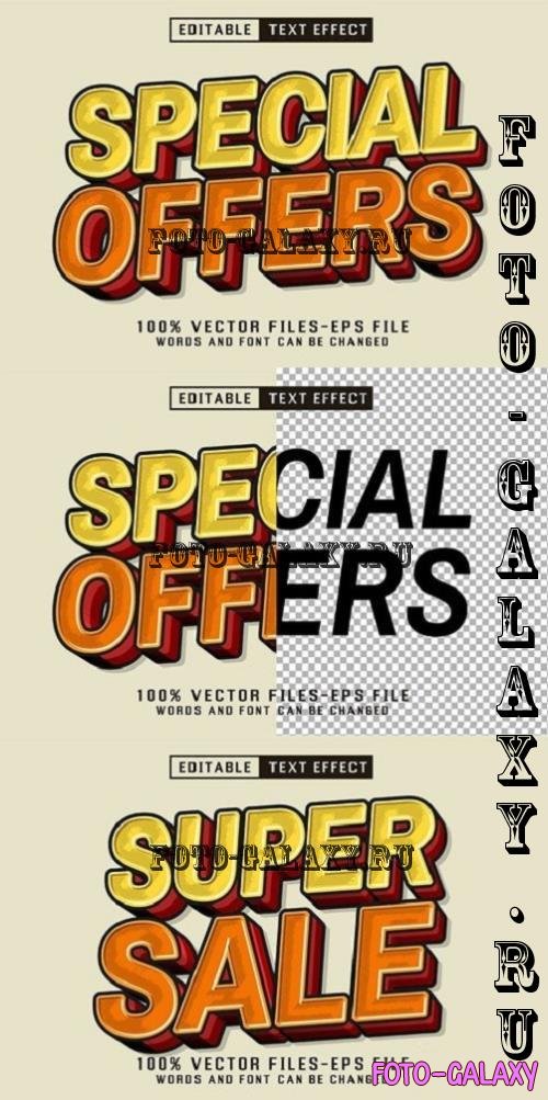 Special Offers Cartoon Text - Editable Text Effect - PCJCW4Q