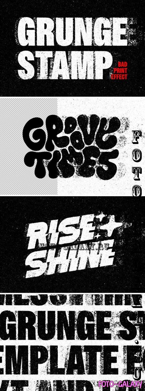 Grunge Print Stamp Text Effect - 290712173