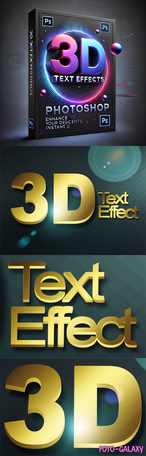 3D Text Effects PSD