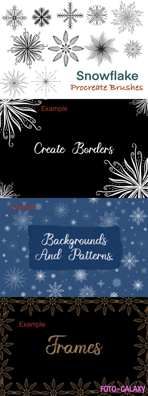 Snowflake Brushes Pack for Procreate