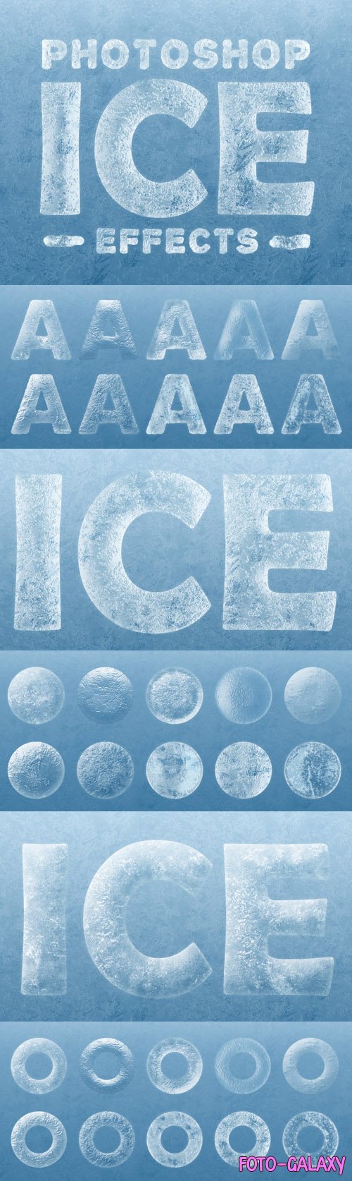 10 Photoshop Ice Style Effects for Text & Shapes