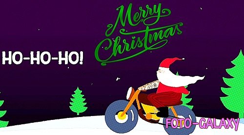 Videohive - Santa On Bike Logo 55761085 - Project For Final Cut & Apple Motion