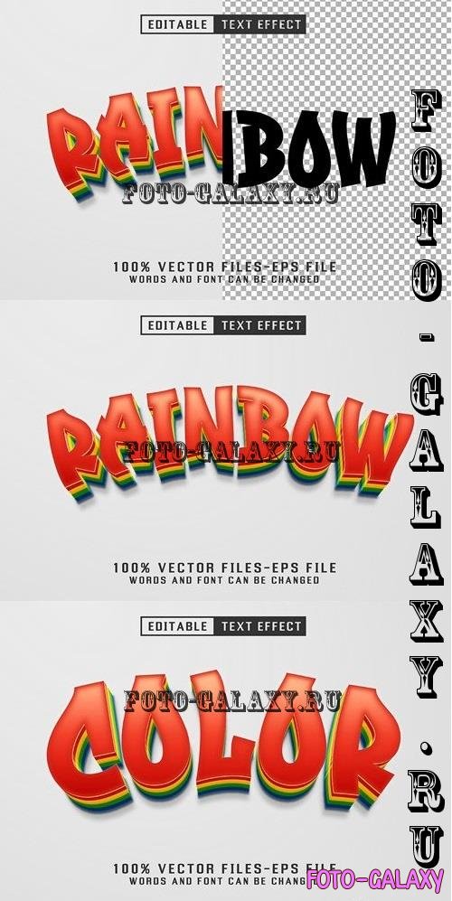 Rainbow 3d Text - Editable Text Effect - SM66F4R