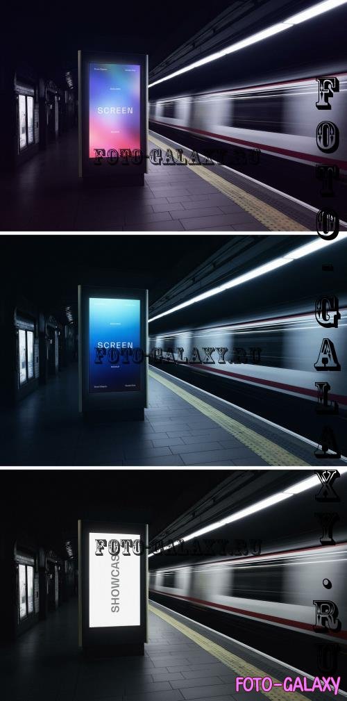 Subway Station Screen Mockup - 290769125