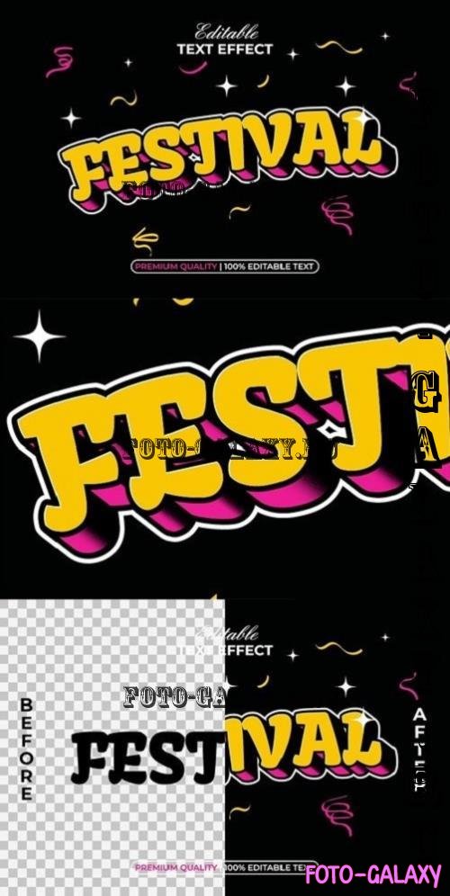 Festival Text Effect Retro Style - 290754080 - 286KEER