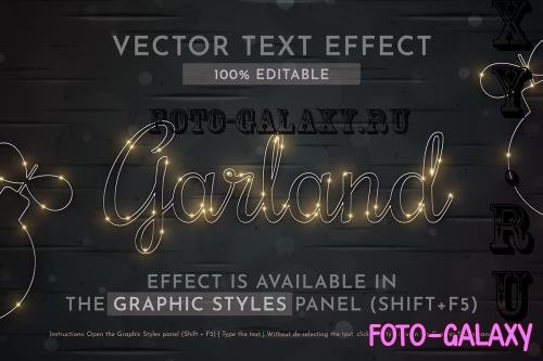 Garland Editable Text Effect - 290764647 - V9ZVAKW