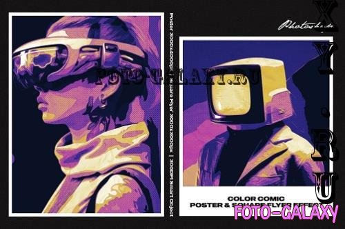 Color Comic Square and Poster Effect - 92536863 - NXQ8AK4