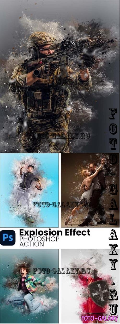 Explosion Effect Photoshop Action - 288258001