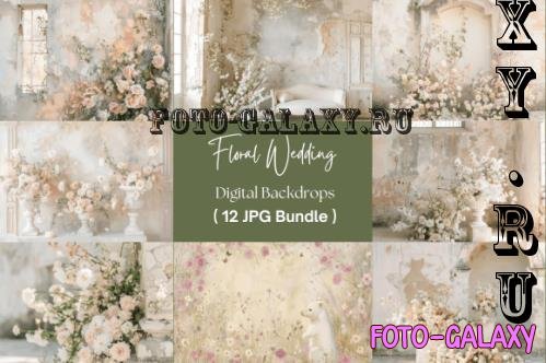 Floral Wedding Digital Backdrops - 111338892