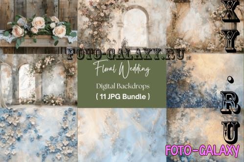 Floral Wedding Digital Backdrops - 111339363