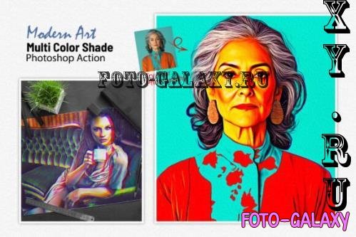 Modern Art Multi Color Shade Action - 290777749