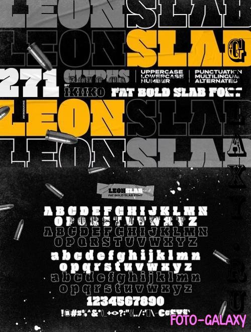 Leon Slab - Fat Bold Slab Font - 92478477