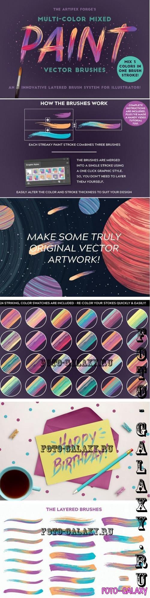 Multi-color, Mixed Paint Brushes - 1437564 - Y9LR5UQ