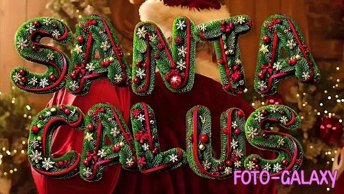 Videohive - Christmas 3D Fir Tree Typography Letters Pack 55335842 - Project For Final Cut & Apple Motion