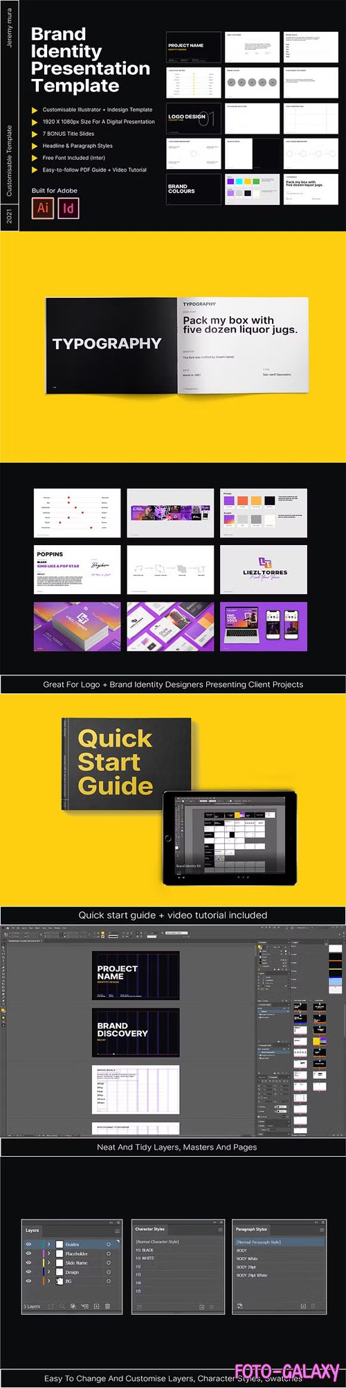 Brand Logo Identity Presentation Template for InDesign & Illustrator