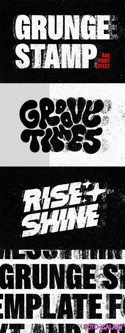 Grunge Stamp - Bad Print Text Effect for Photoshop